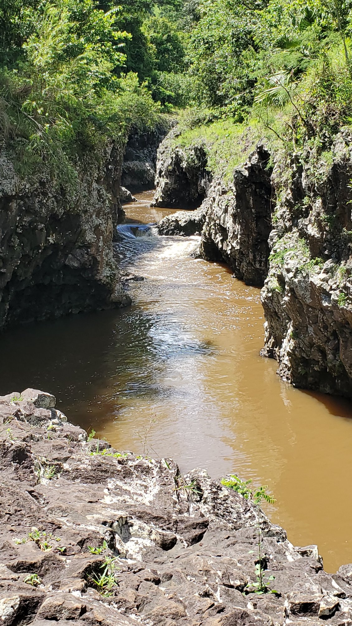 rando découverte à bassin la paix au fort débit à la suite des pluies abondantes de ces derniers jours.