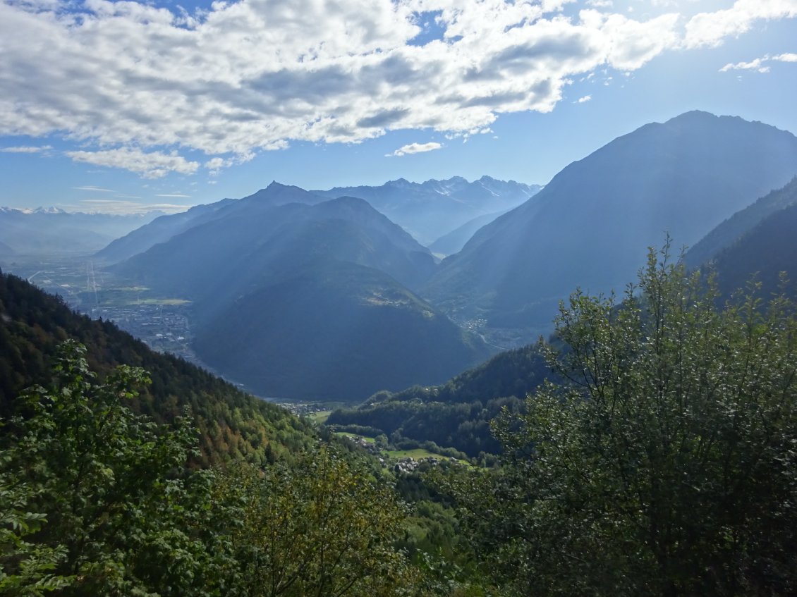 Les fameuses lumières exceptionnelles me souhaitant la bienvenue dans le Valais.