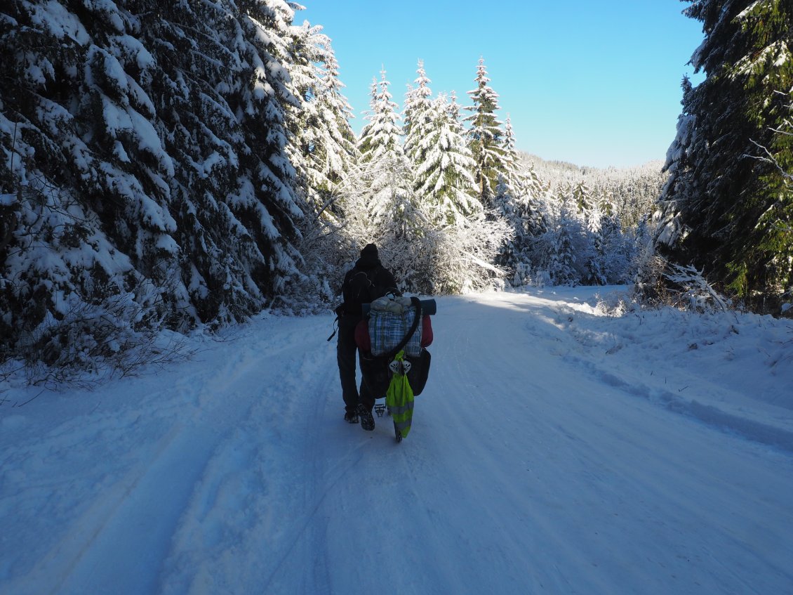 Passage au sommet du col le 1er janvier.