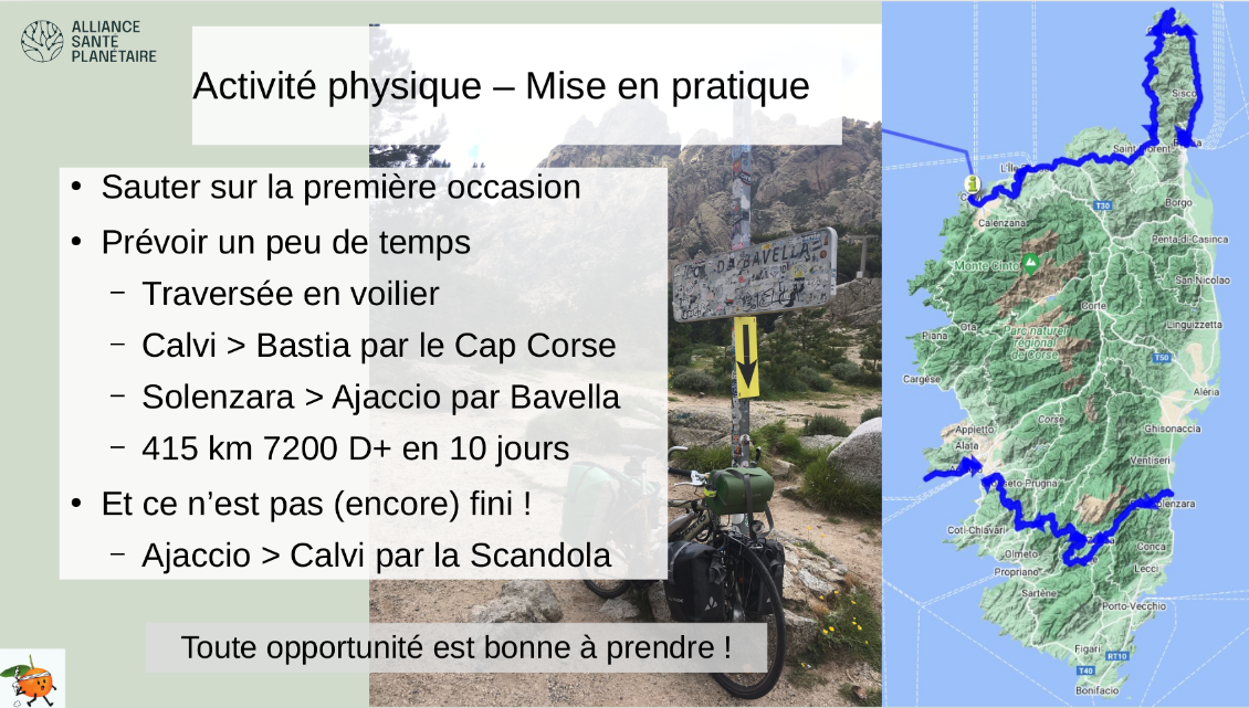 Illustration du thème par le trajet pour y aller