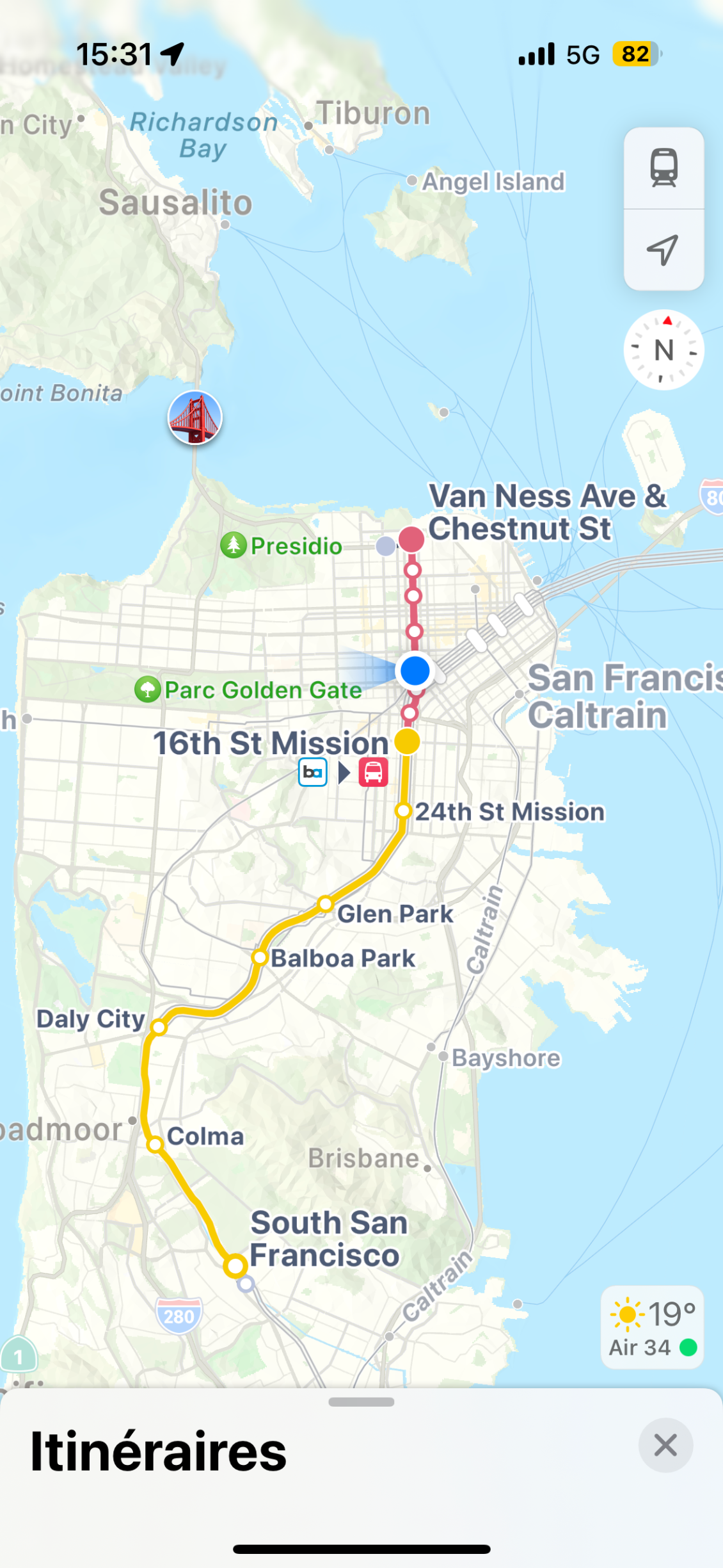 Une arrivée à San Francisco Samedi 31 Août 15h -9 h pour la france
