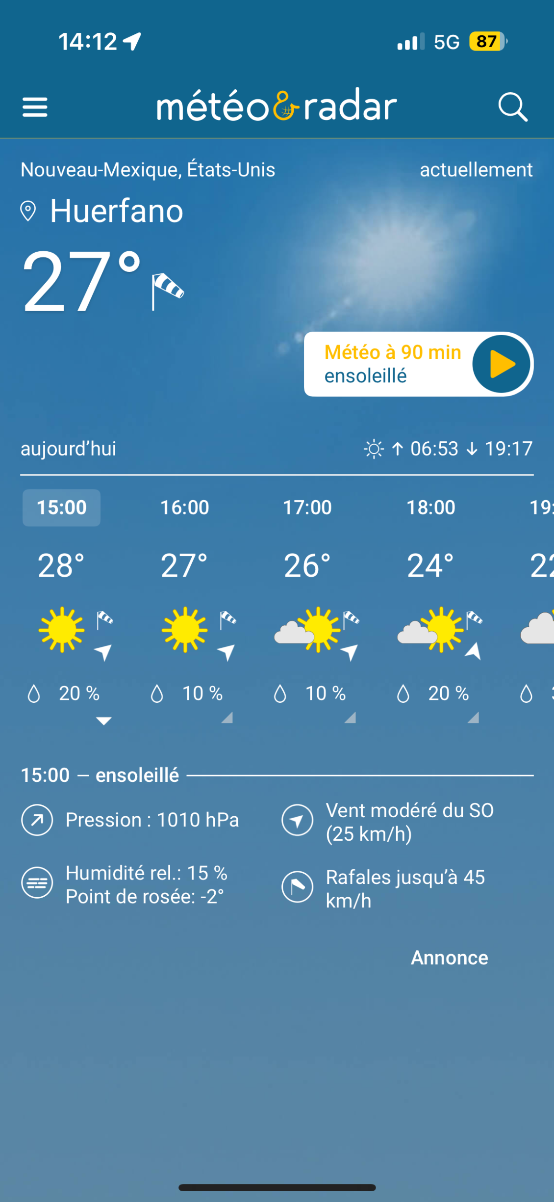 Un vent fort qui m’a fait mal toute la journée