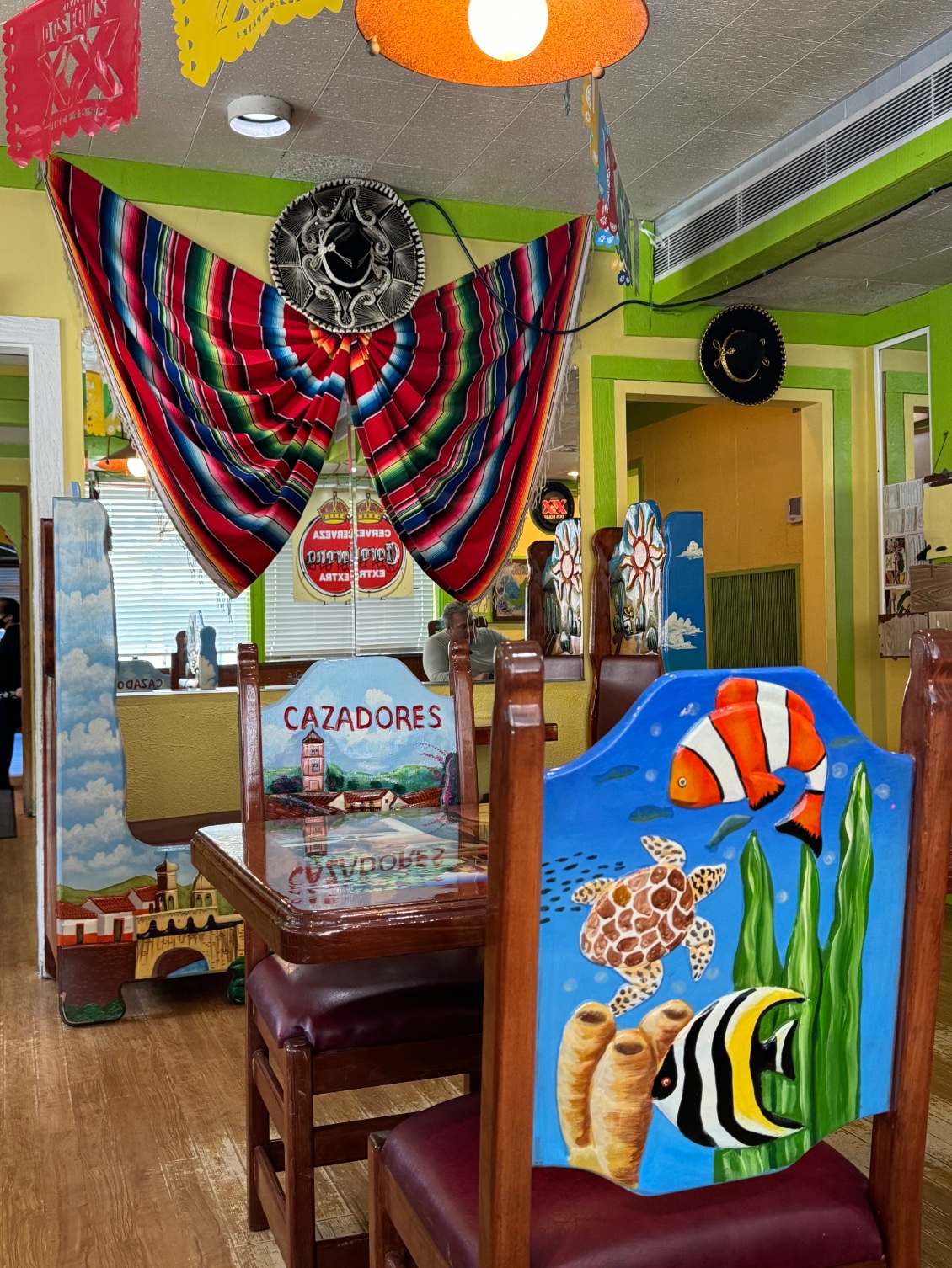 Repas mexicain dans un bel endroit