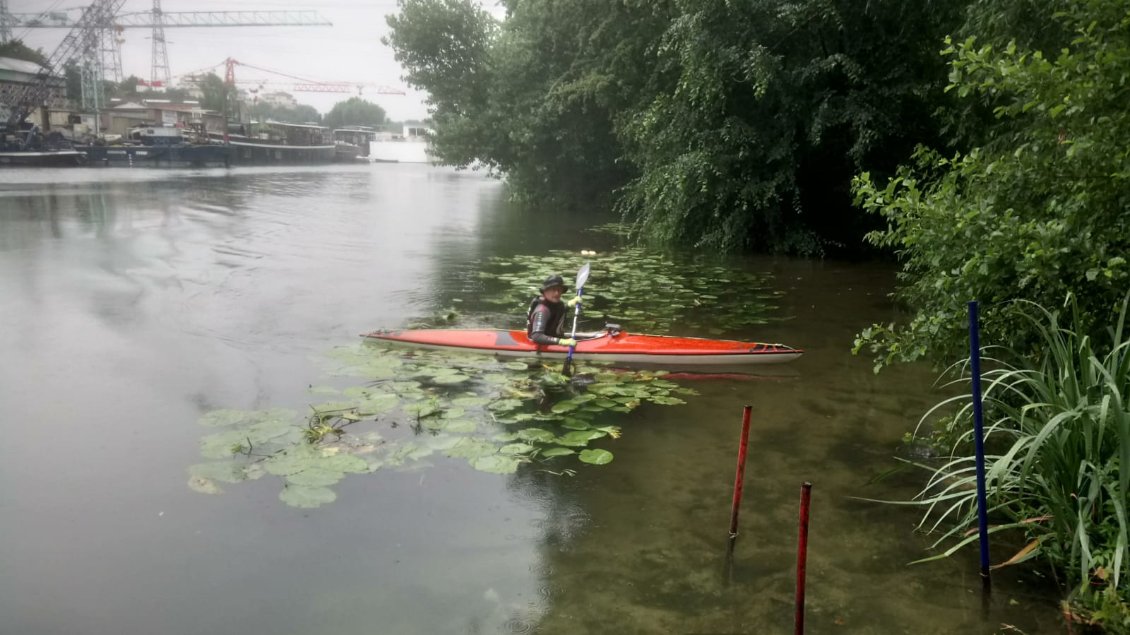 Arrivée sur l'île Saint-Denis.