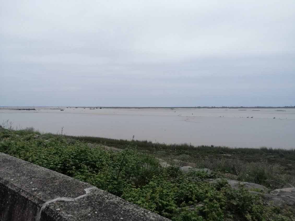La Rochelle au loin depuis l'Aiguillon
