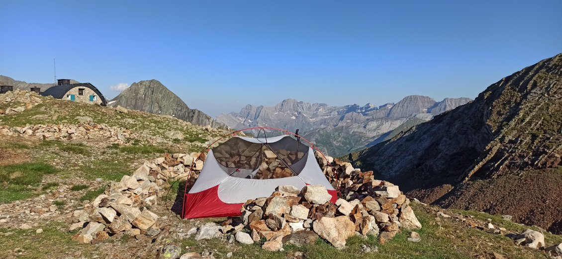Un de mes plus beaux bivouacs au refuge de Baysselance