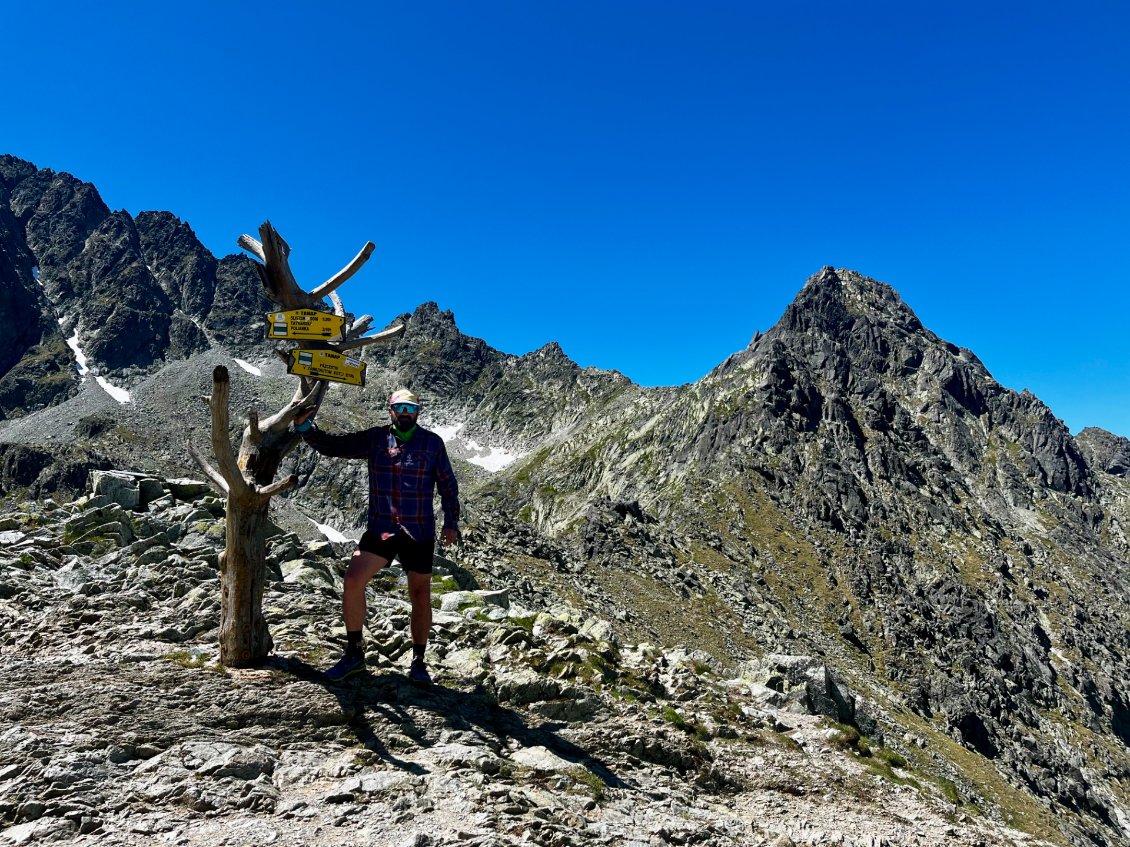 En haut du col Pol'ský hrebeň, 2 200 m.