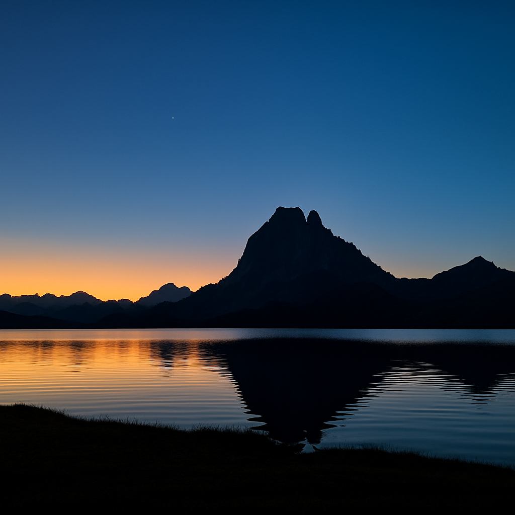 A peine 6h, le soleil se lève sur la vallée d'Ossau