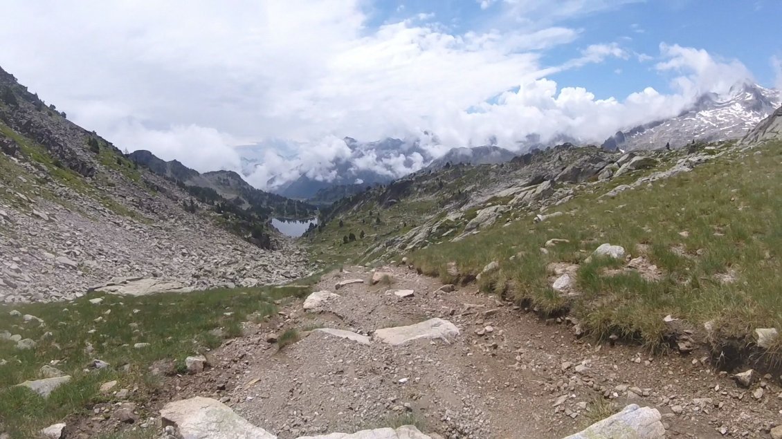 La descente du col de Madamète