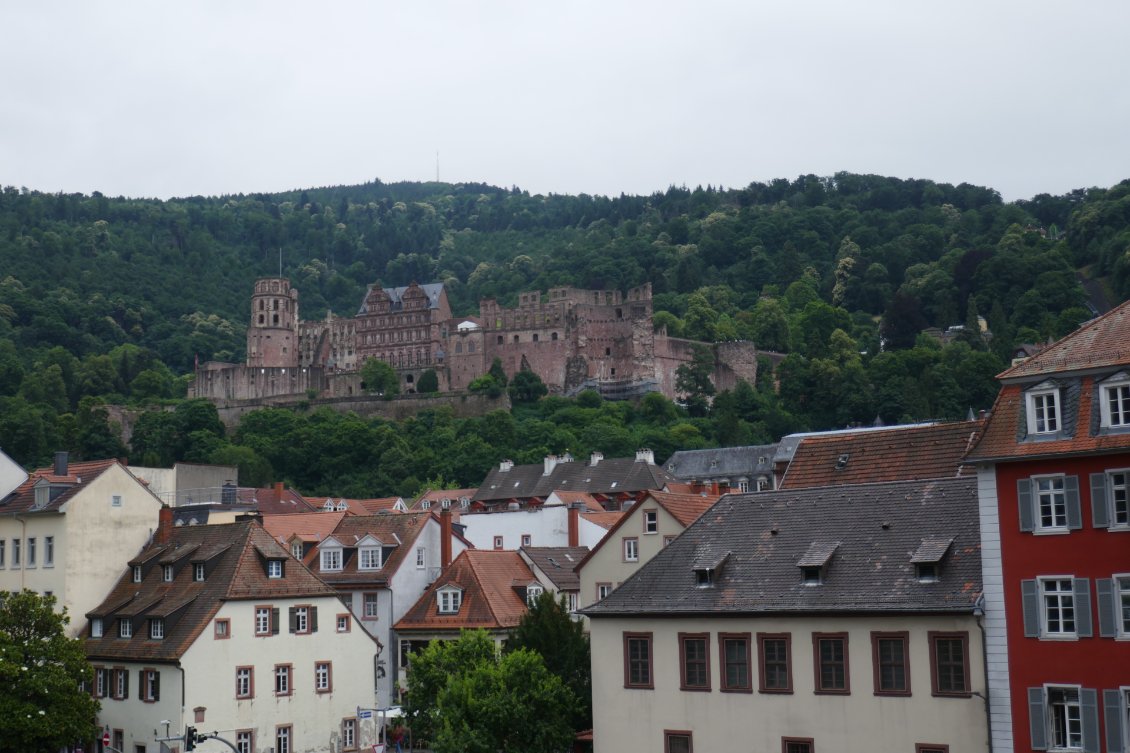 L'imposant château qui domine Heidelberg.