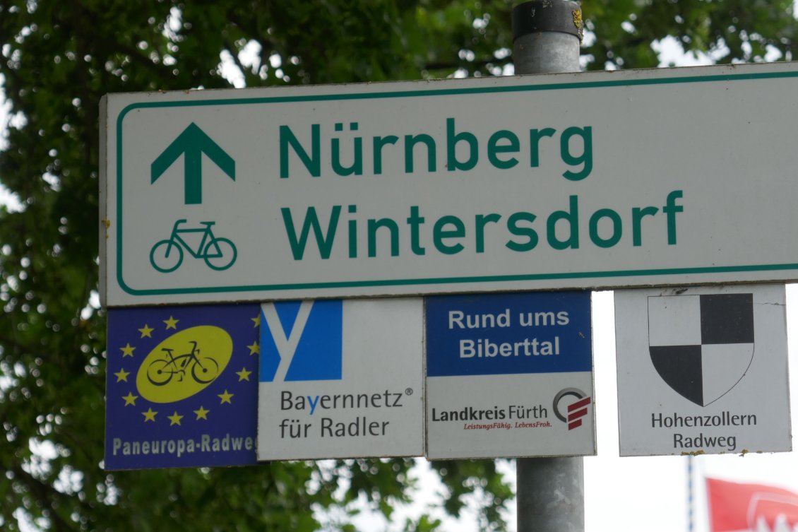 En Allemagne, la Pan Europa est bien balisée.