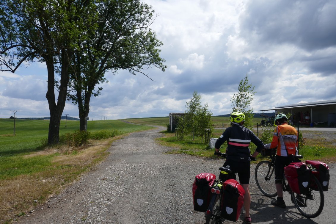 Traversée du plateau par une belle piste plutôt en bon état.