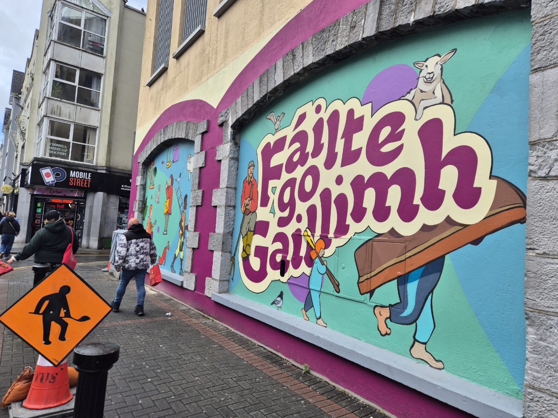 Une belle fresque « bienvenue à Galway »