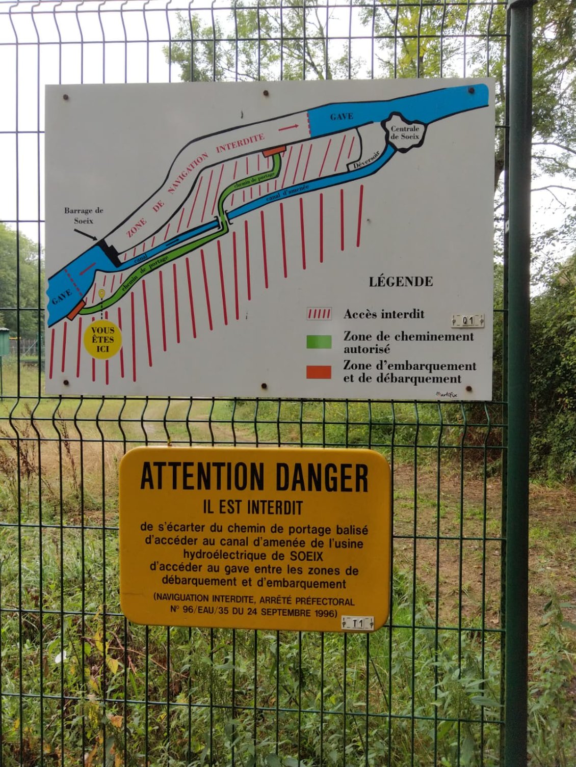 Panneau explicatif du controunement