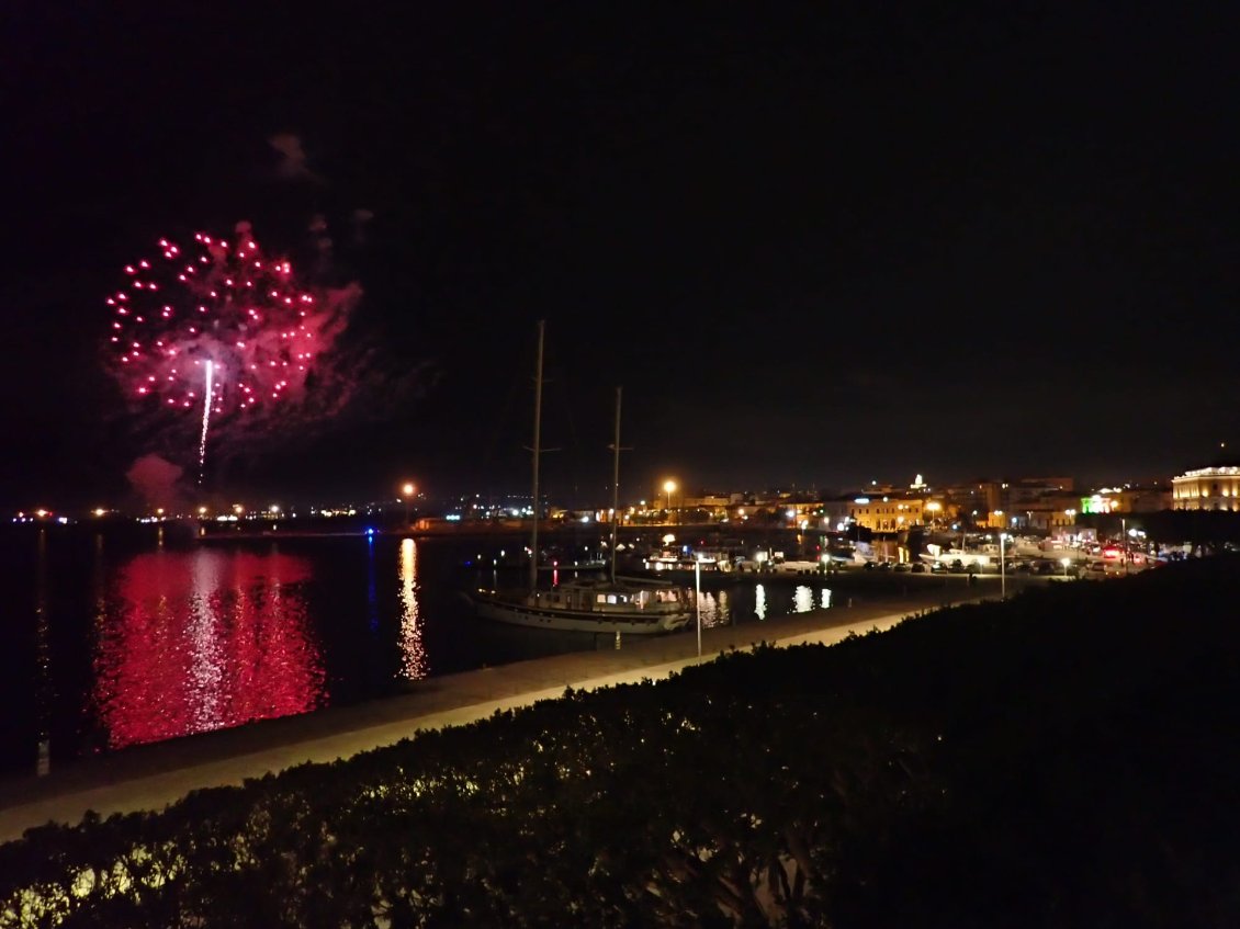 feu d'artifice pour Santa Lucia