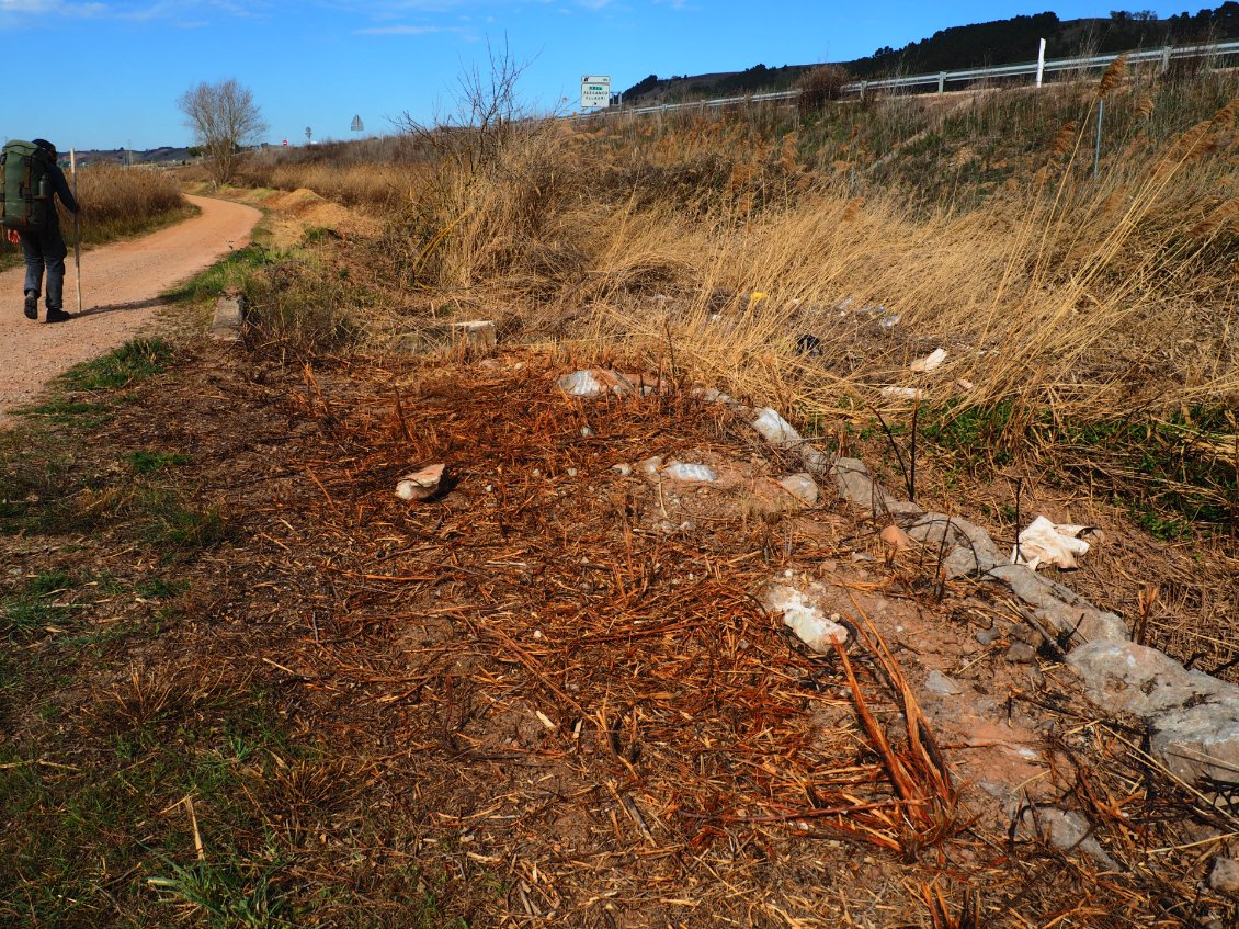 Les sections monotones, le long des autoroutes, sont souvent encombrées de déchets.