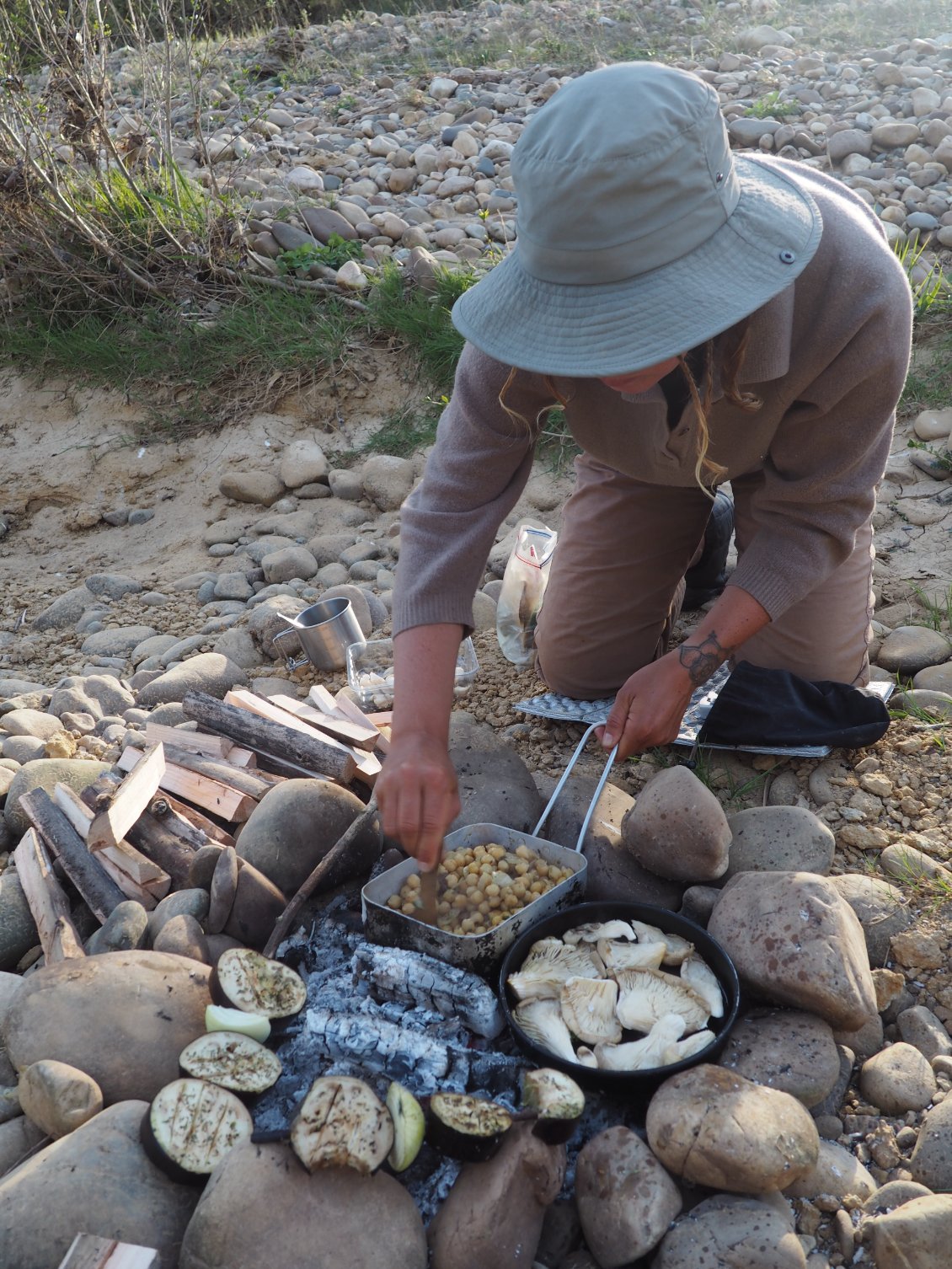 Cuisine au feu de bois.