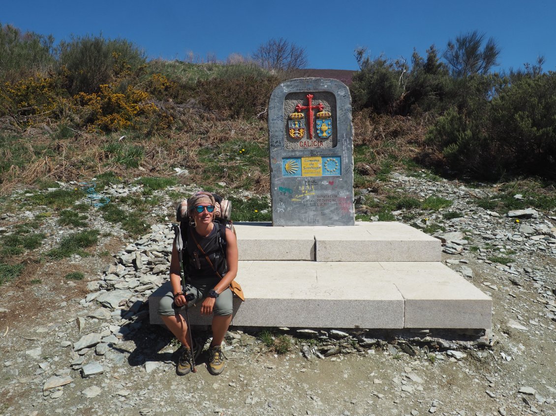 Totem de bienvenue en Galice.