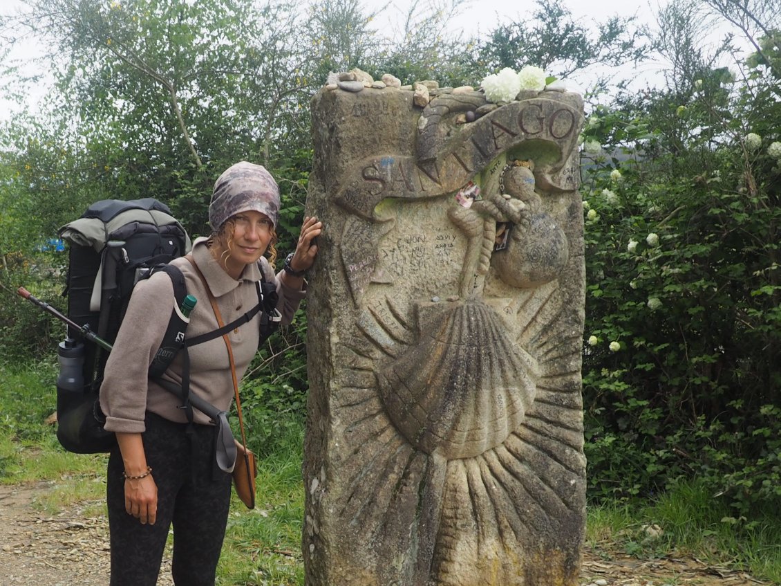 Totem symbolique, à seulement 5 km de l’arrivée.