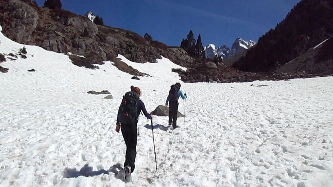 Passage sur névé