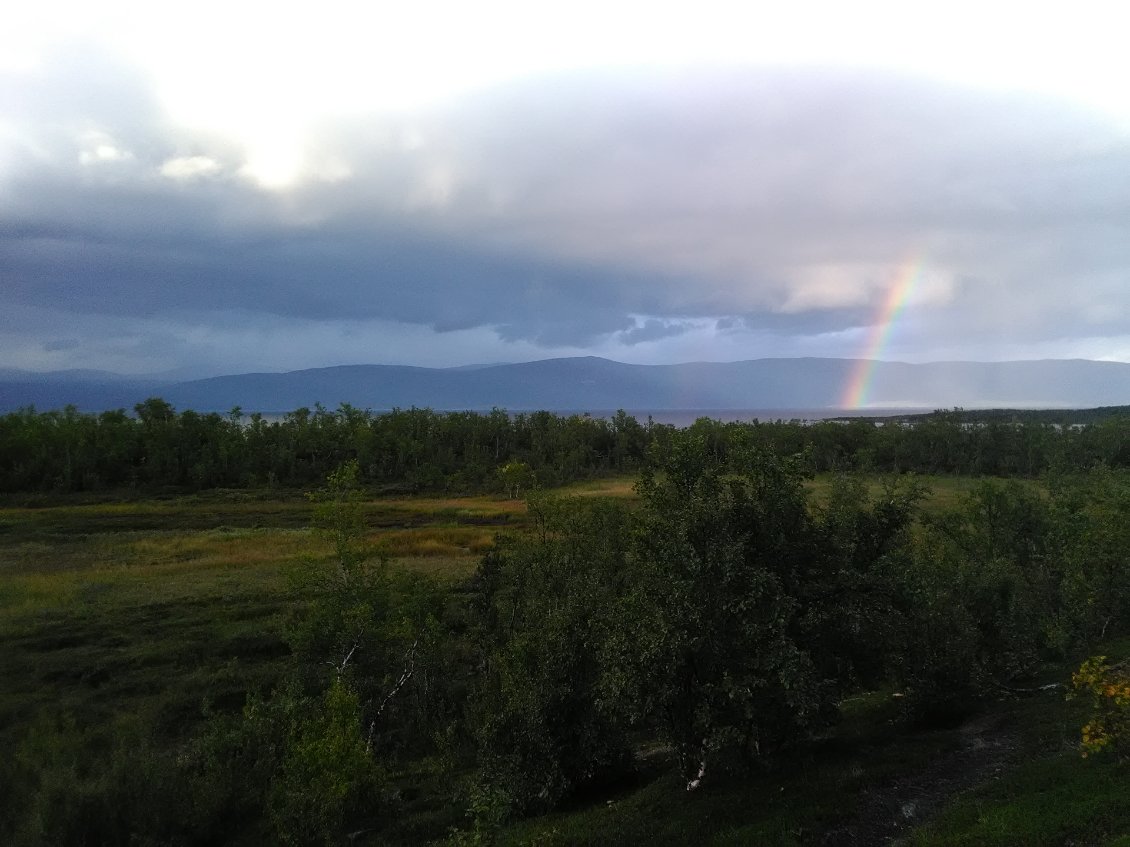 Arc-en-ciel, lac d'Abisko