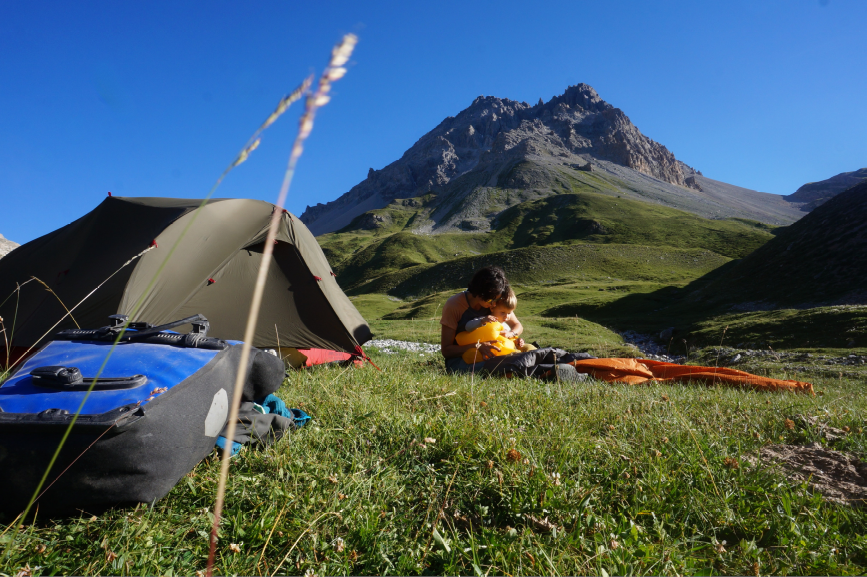 Bivouac de luxe juste après le col de la roue