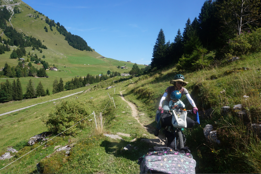 descente du col des aravis en single