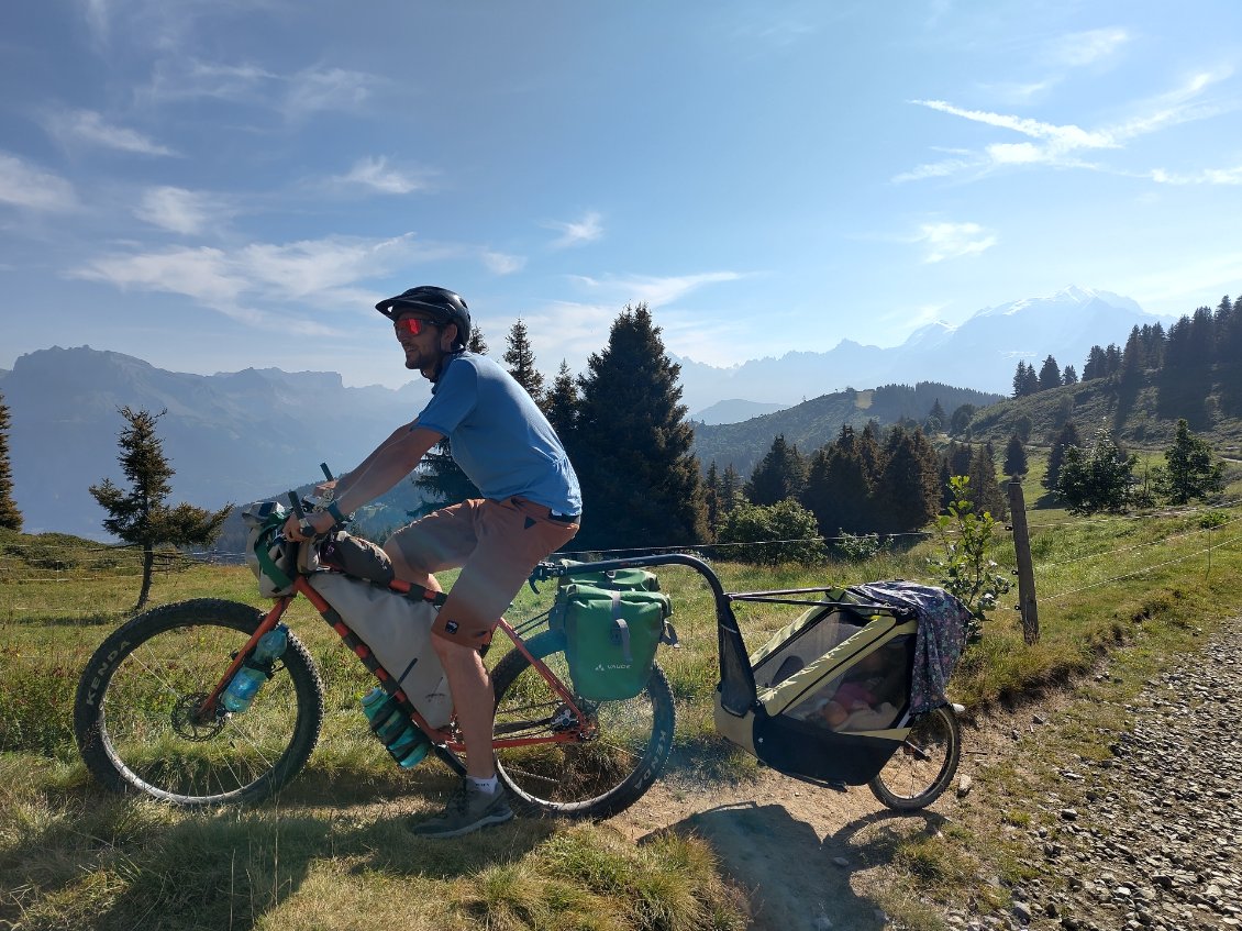 vue montblanc sur le domaine de Megeve