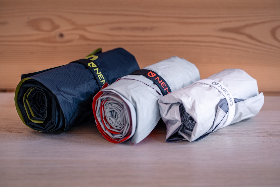 La famille Nemo Tensor de gauche à droite : Extreme Conditions, All-Season, Elite.