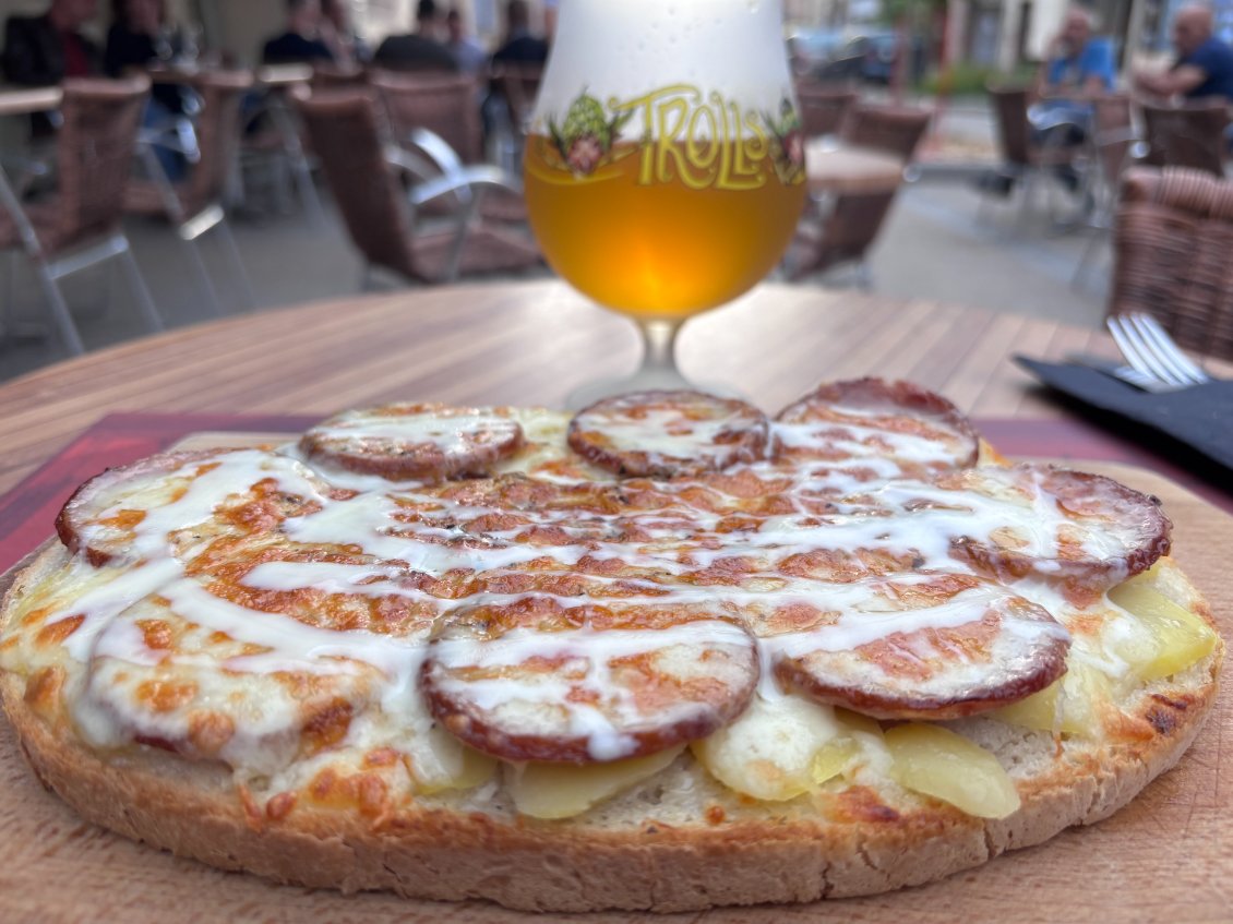 pizza au fois gras: ca fait du bien