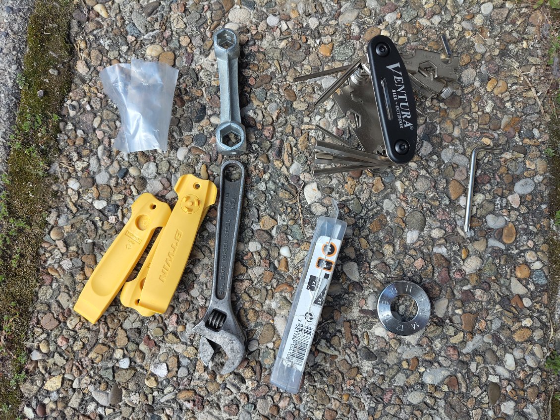 Les outils embarqués avec nous. Pas plus, pas moins.