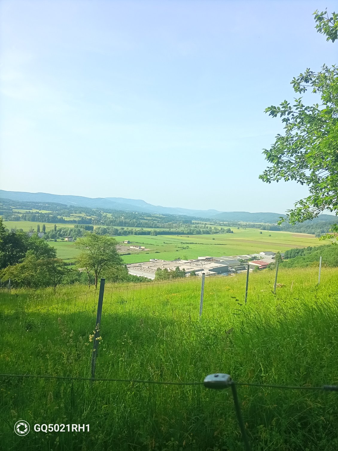 La plaine depuis le chemin des biques