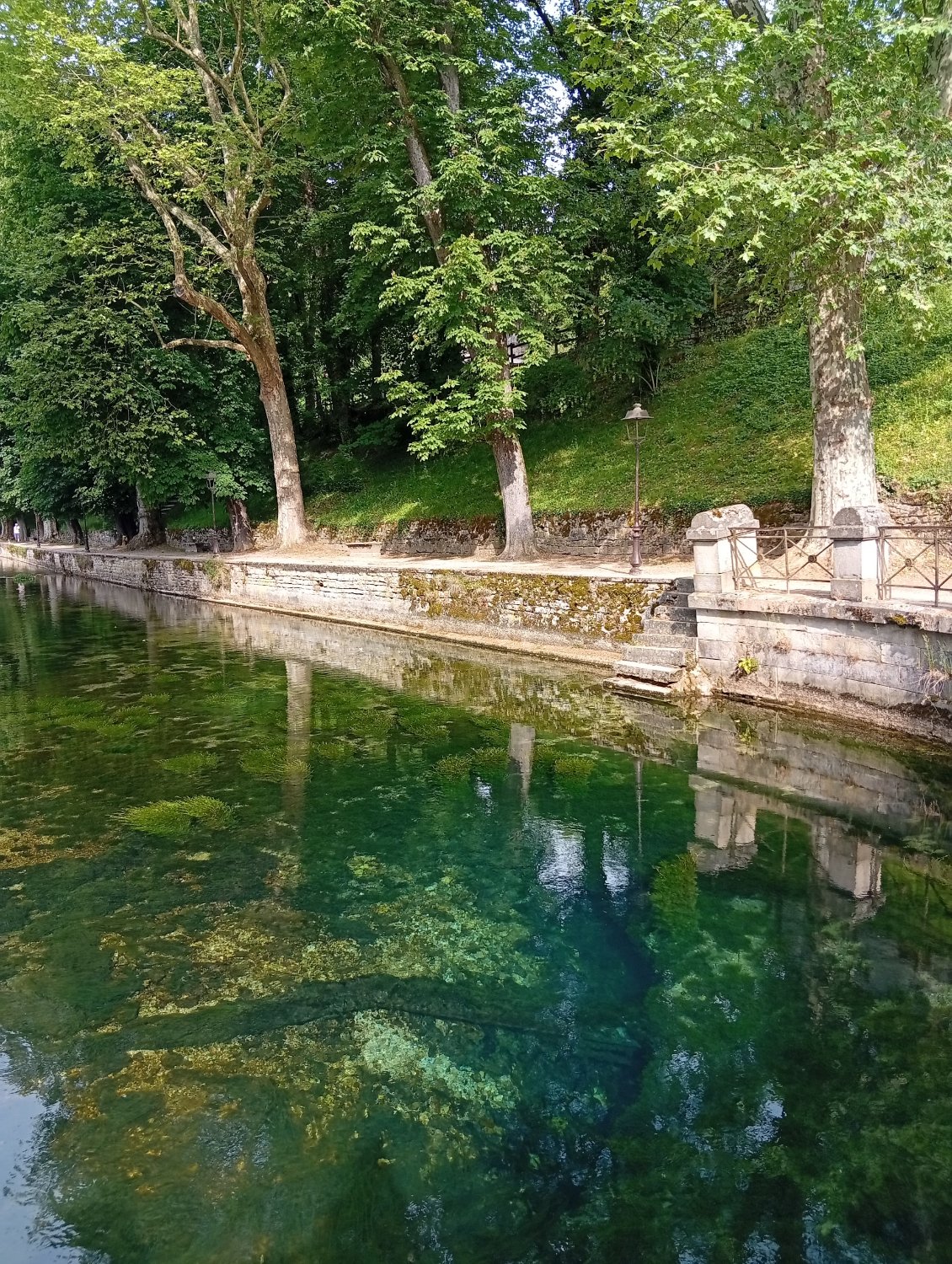 La source. Une eau limpide 13°C toute l'année
