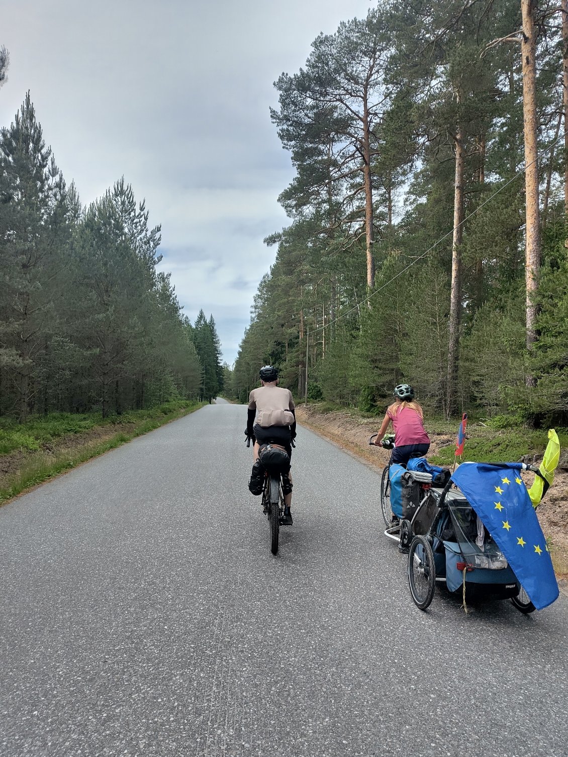 Parcours en forêt , c'est typique en Finlande !