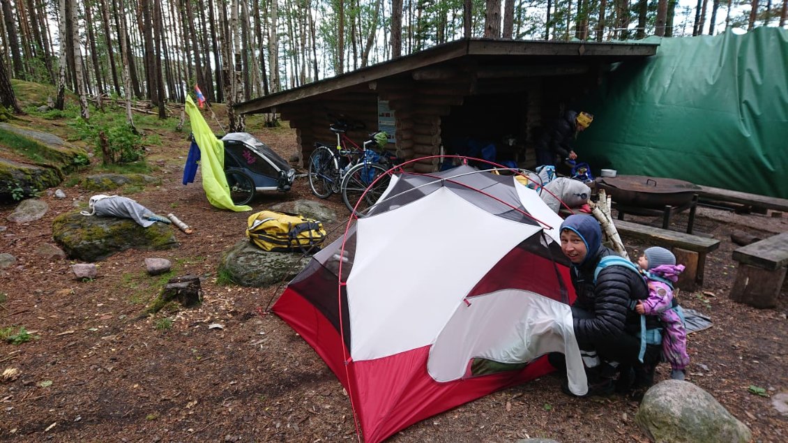 Le bivouac à côté des abris !