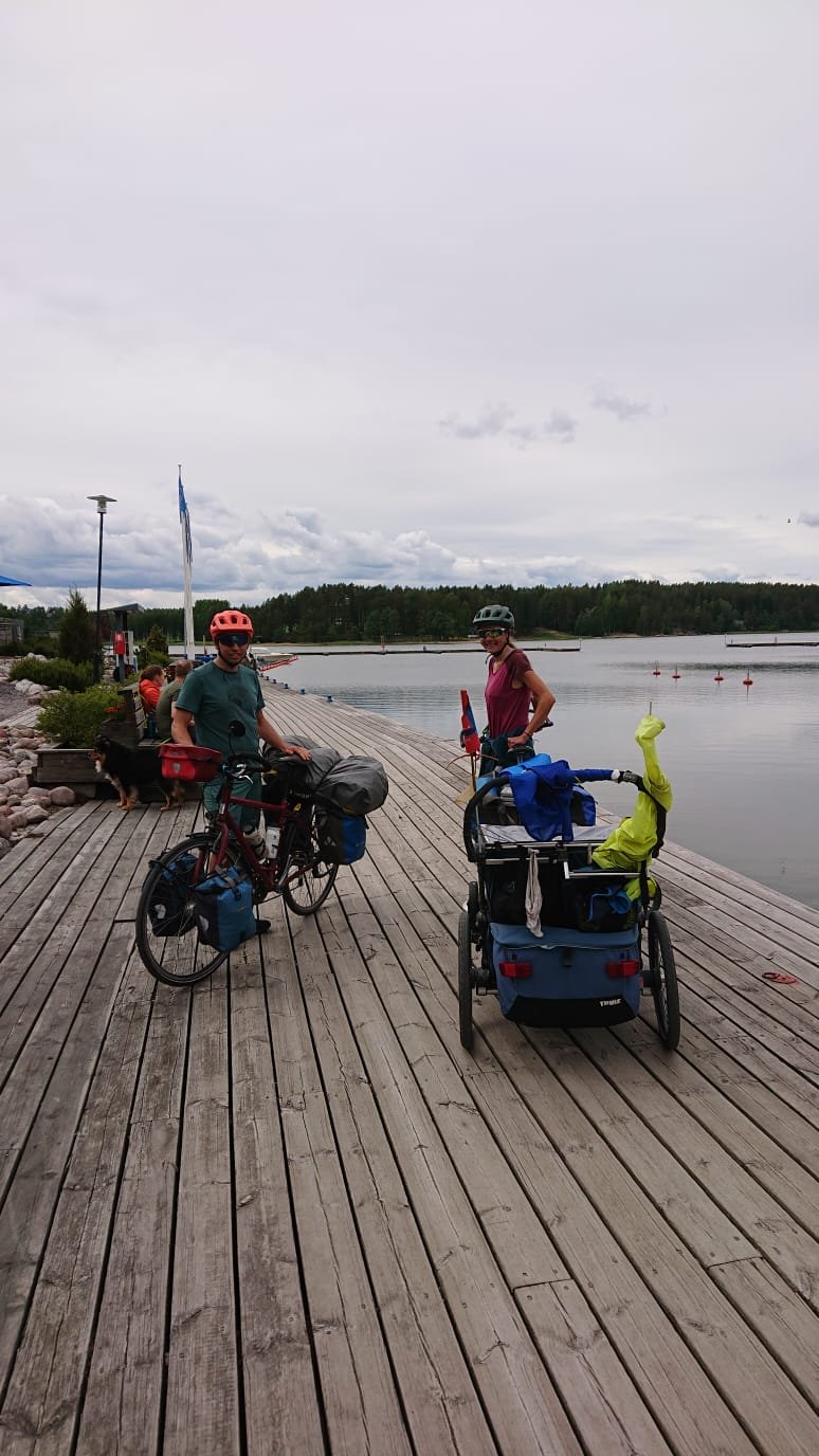 L'arrivée à Matilda, point final de notre trip vélo !