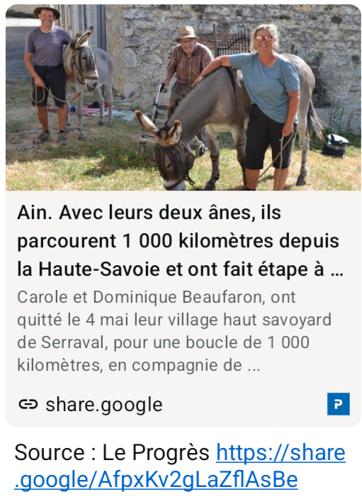 L'article du Progrès de l'Ain. Noël nous a dénoncé 😜