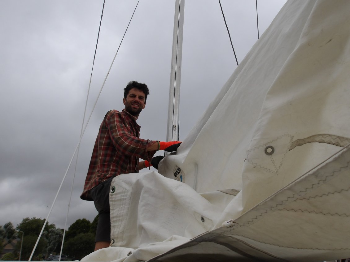 Essai de la nouvelle voile