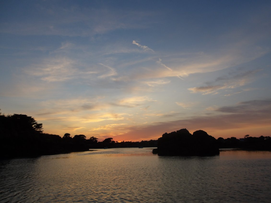 Coucher de soleil du soir bonsoir