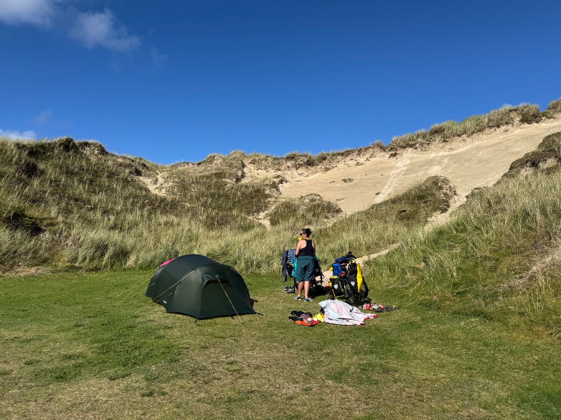 Un bel emplacement au pied des dunes