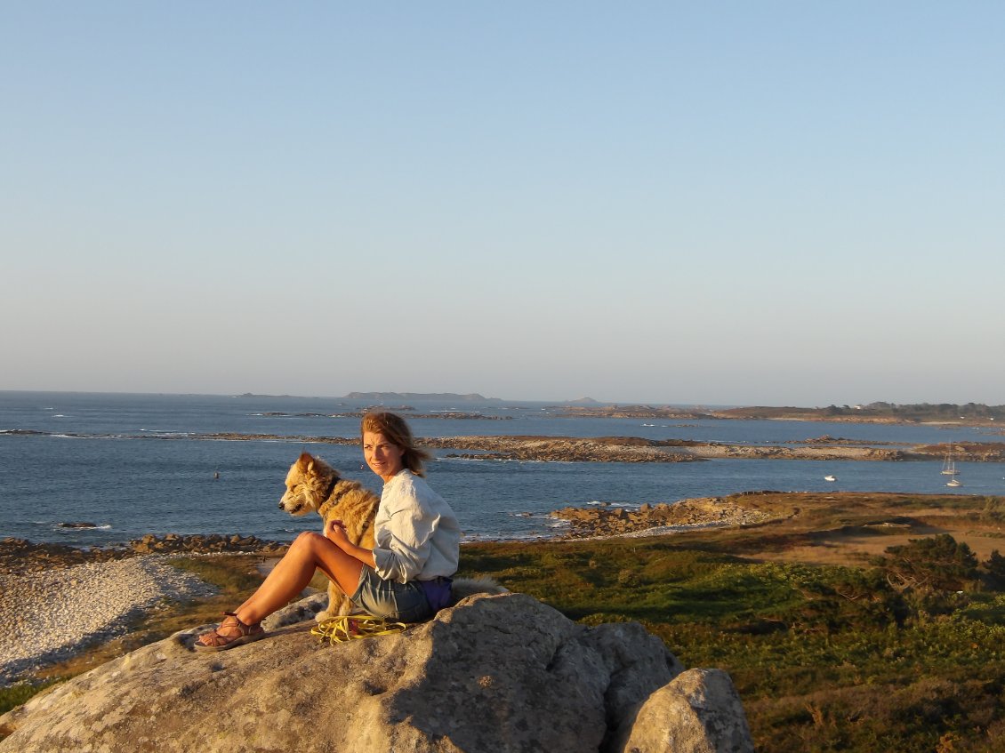Balade du soir au sommet de Grande Ile avec vue sur les Sept Iles