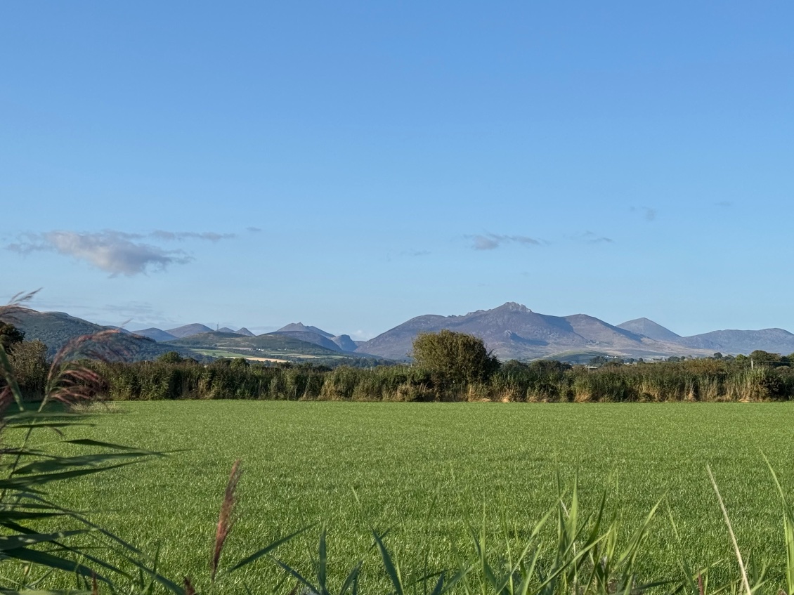 La chaîne de Mourne avec les lumières de fin d’après midi 