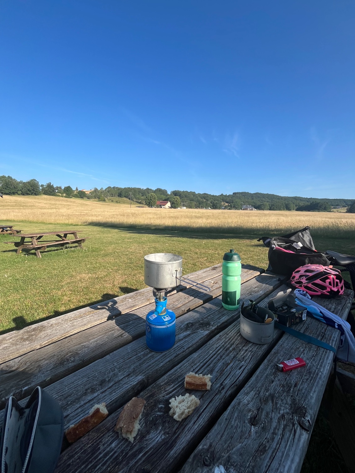 L’aire de camping de plan d’automne… idéal pour un cappuccino sur le pouce!!